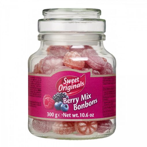 Hamlet Belga, Vegyes Gyümölcsös cukorka üvegcsuporban Berry Mix 300g