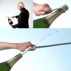 LAGUIOLE Sommelier, Pezsgőnyitó Szablya Elegant, Pakkafa markolattal, bojttal 40268166