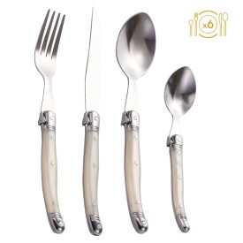   LAGUIOLE 24 részes evőeszköz készlet, rozsdamentes acél, műanyag nyéllel 40269030