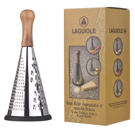 LAGUIOLE rozsdamentes acél kézi reszelő, akác nyéllel 27 cm 40269096