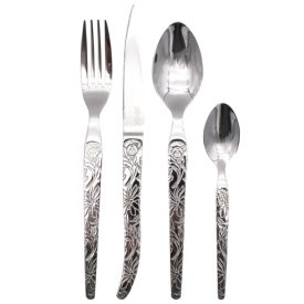   LAGUIOLE  16 részes evőeszköz készlet rozsdamentes acél, arabeszk díszítéssel, 40271012