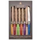 LAGUIOLE Prémium Steakkés, 6 db, Színes markolattal 40271017