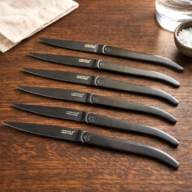   LAGUIOLE Steak Késkészlet fekete, tartóban 6 darabos 40271020