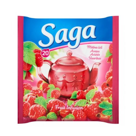 SAGA Málna ízű tea 20 filter 34g