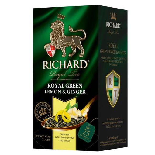 Richard Royale Lemon and Ginger prémium szálas zöld tea 25 filter 859453