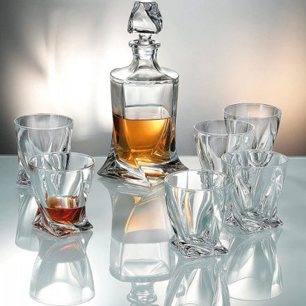 Bohemia kristály whisky szett 7 részes exkluzív dobozban