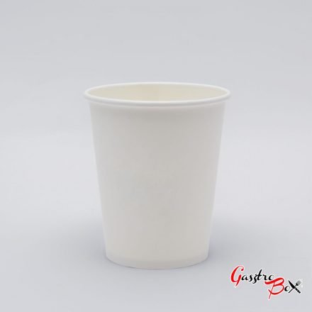 Cappucínós papír pohár - fehér design - 200 ml