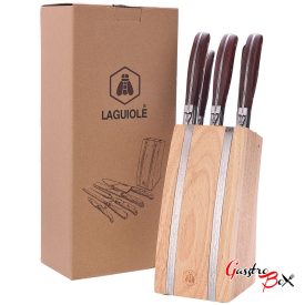   LAGUIOLE CHEF Késkészlet, Fa tartóban, Pakkafa markolattal, 5 darabos 11212100