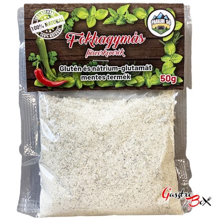 Fokhagymás fűszersó, 100% NATURAL, Glutén és nátrium-glutamát mentes termék 50g