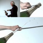 LAGUIOLE Pezsgőnyitó Szablya Elegant, Pakkafa markolattal 40268086