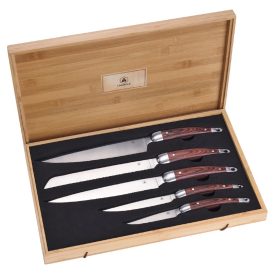   LAGUIOLE Késkészlet Pakkafa nyéllel Exclusive bambusz dobozban 40268145