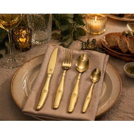   LAGUIOLE  16 részes evőeszköz készlet  rozsdamentes acél matt arany színű. 40268151
