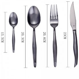   LAGUIOLE 16 részes evőeszköz készlet, rozsdamentes acél matt Fekete színű. 40268153