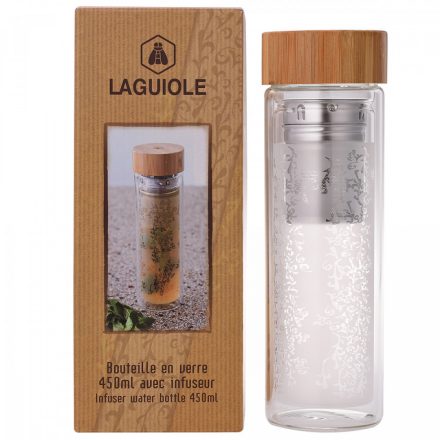 LAGUIOLE Infuser Duplafalú ÜvegKulacs az italok melegen, hidegen tartásához 450 ml 40268449