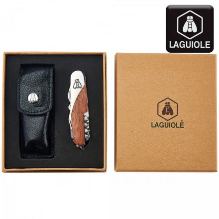 LAGUIOLE Bicska 11 funkcióval, Bőrtokkal, Rózsafa markolattal 40268468