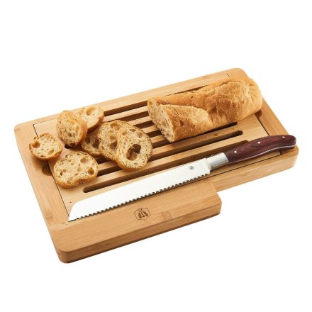 LAGUIOLE Bambusz kenyérvágódeszka, kenyér késsel - barna 40268470