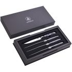 LAGUIOLE Prémium Steakkés, 4 db, Plasztik, Fekete-Fehér cirkás markolattal 40268473