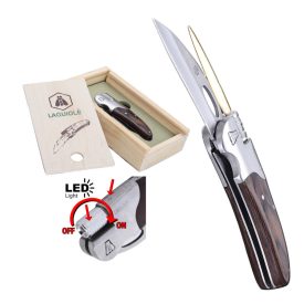   LAGUIOLE Vadászbicska beépített ledfénnyel, Pakkafa markolattal díszdobozban 40268985