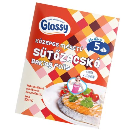 Glossy Közepes méretű sütőzacskó, Steakes, 5 db 35x43 cm 585985