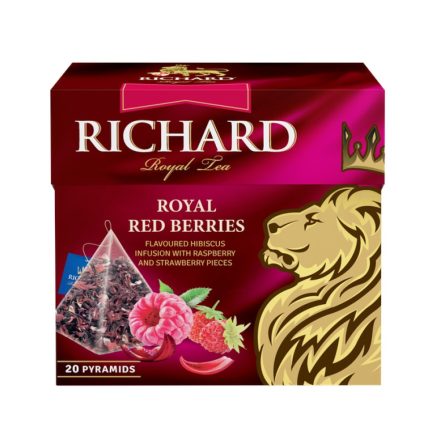 RICHARD Royal Red Berries ízesitett fekete tea 34g