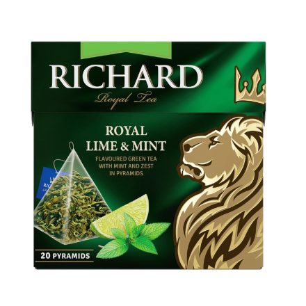RICHARD Royal Lime-Mint ízesitett zöld tea 34g